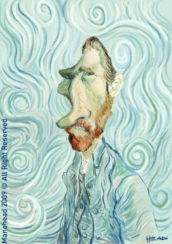 Cartoon: Van Gogh (medium) by manohead tagged manohead,caricatura,caricature,van,gogh