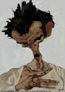 Cartoon: Egon Schiele (small) by manohead tagged caricatura caricature manohead egon schiele