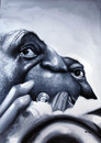 Cartoon: Louis Armstrong (small) by manohead tagged caricatura,manohead,caricature
