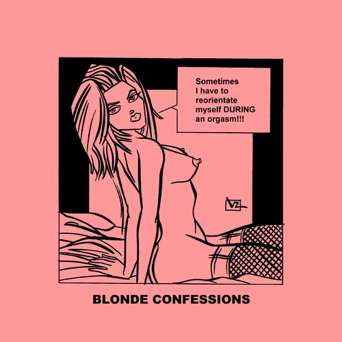 Cartoon: Blonde Confessions - Reorientate (medium) by Age Morris tagged tags,boobs,hotbabe,dumbblonde,aboutloveandlife,agemorris,blondeconfessions,atomstyle,victorzilverberg,reorientate,orgasm,myself,boobies,nakedgirl,bedtalk