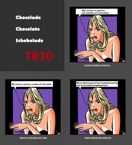 Cartoon: Chocolate Threesome (medium) by Age Morris tagged agemorris,victorzilverberg,chocolade,chocolate,schokolade,trio,threesome,aboutloveandlife,uberlebenundliebe,overlevenenliefde,humeur,mood,stimming