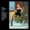 Cartoon: I never DO anything!!! (small) by Age Morris tagged agemorris,victorzilverberg,atomstyle,cosmogirl,simple,never,anything,because,always,somethingelse,first,inactivity,lazy,reason,motivation,hotbabe,coolchick
