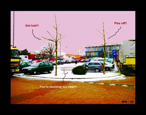 Cartoon: MH - Get Lost! Piss Off! (medium) by MoArt Rotterdam tagged tree,christmas,afterchristmas,getlost,pissoff,blockingourview,blockingmyview,treetroubles