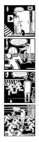 Cartoon: Ypidemi Flight (medium) by bob schroeder tagged flight,escape,exit,out,ermergency,reality,comics,webcomics,ypidemi