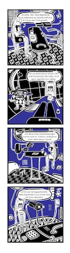 Cartoon: Ypidemi Gesellschaft (medium) by bob schroeder tagged ki,ai,künstliche,intelligenz,gesellschaft,cafe,bar,kneipe,kommunikation,unterhaltung,comic,ypidemi