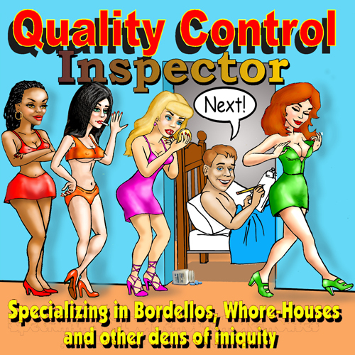 Cartoon: Quality Control Inspector (medium) by saltpppr tagged whores,hookers,girls