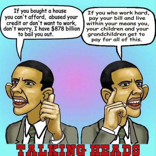 Cartoon: Talking Heads (medium) by saltpppr tagged obama,barack,american,politics