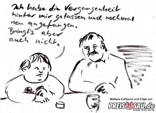 Cartoon: Neubeginn (medium) by preissaude tagged neubeginn