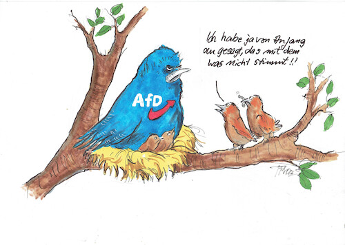 Cartoon: AfD (medium) by Skowronek tagged alice,weidel,afd,nazis,deutschland,wahlen,skowronek,cartoons