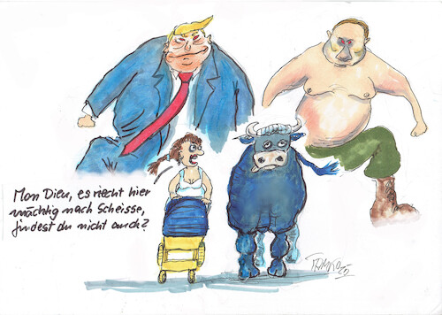 Cartoon: Europa (medium) by Skowronek tagged europa,ukraine,trump,putin,krieg,skowronek,cartoon