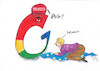 Cartoon: Google (small) by Skowronek tagged eu,techgiganten,google,ursula,van,der,leyen