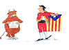Cartoon: OLE (small) by Skowronek tagged spanien,katalonien,referendum,eu,unabhängigkeit,stierkampf,torero
