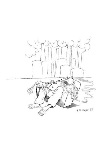 Cartoon: Drohender Energieengpass (medium) by Mehmet Karaman tagged der,energieengpass