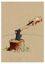 Cartoon: Geige (small) by Mehmet Karaman tagged geige
