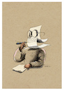 Cartoon: Literatur2 (small) by Mehmet Karaman tagged papier