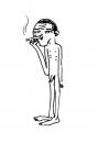 Cartoon: Raucherecke 4 (small) by K Lauer tagged naked,smoking