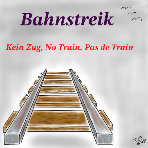 Cartoon: Bahnstreik (medium) by legriffeur tagged bahn,bahnfahren,db,streik,gdl,bahnverkehr