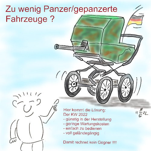 Cartoon: Bundeswehr Material (medium) by legriffeur tagged bundeswehr,verteidigung,deutschland,verteidigungsministerium,verteidigungsministerin,nato,bundeswehrausrüstung,krieg,europa