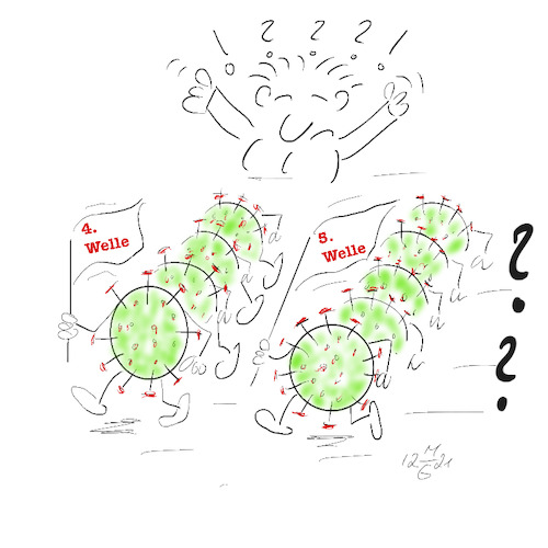 Cartoon: Corona Wellen (medium) by legriffeur tagged corona,legriffeur61,coronavirus,omnikron,imptfen,deutschland,gesund,gesundheit,gesundheitswesen,pandemie