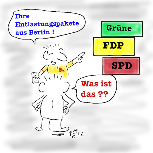 Cartoon: Entlastungspakete der Regierung (medium) by legriffeur tagged entlastung,für,die,bürger