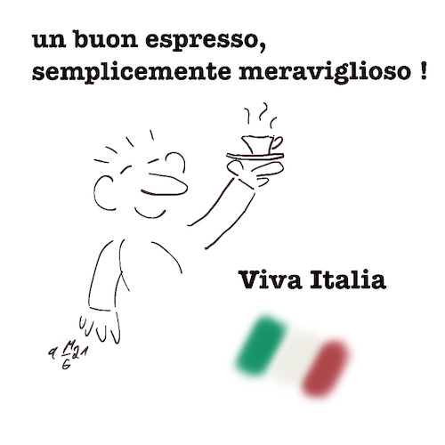 Cartoon: Espresso (medium) by legriffeur tagged espresso,italien,italia,vivaitalia,vacanzainitalia,stiledivitaitaliano