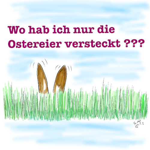 Cartoon: Frohe Ostern (medium) by legriffeur tagged oster,osterfest,ostereier,ostereiersuche,osterhase,legriffeur61,cartoon,cartoons