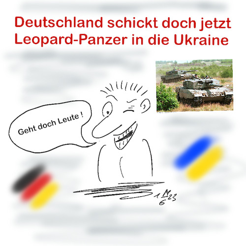 Cartoon: Leo Panzerfür die Ukraine (medium) by legriffeur tagged deutschland,bundesregierung,nato,ukrainekrieg,leopardpanzer,verteidigung,verteidigungsminister,verteidigungsministerium,krieg,aussenpolitik,innenpolitik