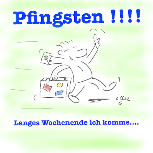 Cartoon: Pfingstwochenende (medium) by legriffeur tagged pfingsten,pfingstwochenende,legriffeur61,cartoon,cartoons,deutschland,freizeit,erholung,urlaub,entspannung
