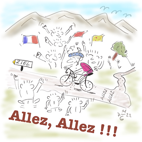 Cartoon: Tour de France (medium) by legriffeur tagged latourdefrance,tourdefrance,sport,radsport,radrennen,legriffeur61,cartoon,cartoons