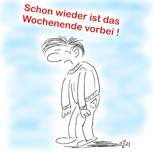 Cartoon: Wochenende ade (medium) by legriffeur tagged sonntag,sonntagabend,wochenende,wochenendeade,tschüsswochenende,arbeit,arbeitswoche,deutschland