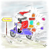 Cartoon: Andiamo Babbo Natale (small) by legriffeur tagged natale nikolaus nicholas christmas weihnachten santaclaus