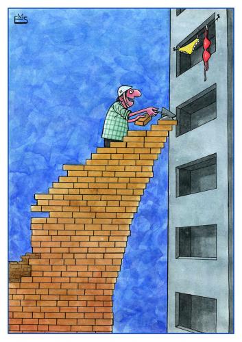 Cartoon: Direction (medium) by Makhmud Eshonkulov tagged direction,building,love