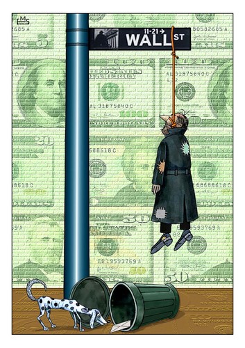 Cartoon: Wall Street (medium) by Makhmud Eshonkulov tagged wall,street,crisis,occupy