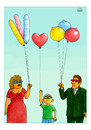 Cartoon: Ballloons (small) by Makhmud Eshonkulov tagged love,family