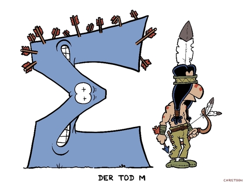 Cartoon: Der Tod M (medium) by Christoon tagged indien