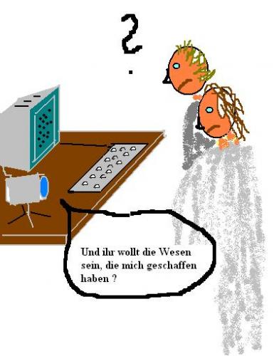 Cartoon: Selbsterkenntnis (medium) by Ernst Alter tagged computer,ki,labor,edv,selbsterkenntnis