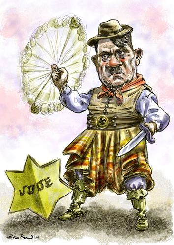 Cartoon: Hitler_gaucho (medium) by Bob Row tagged argentina,anisemitism,junta,hitler,gaucho