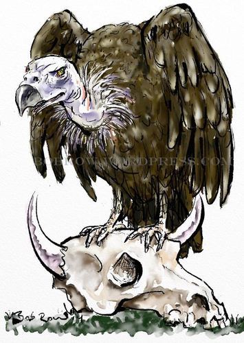 Cartoon: Vulture (medium) by Bob Row tagged birds,vulture,financial,speculators