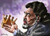 Cartoon: Maradona fallen king (small) by Bob Row tagged maradona,soccer,world,cup