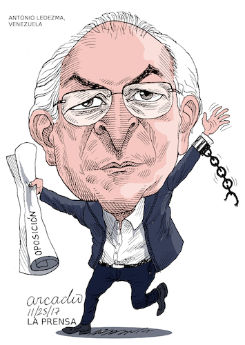 Cartoon: Antonio Ledezma-Venezuela (medium) by Cartoonarcadio tagged venezuela,ledezma,south,america,latin