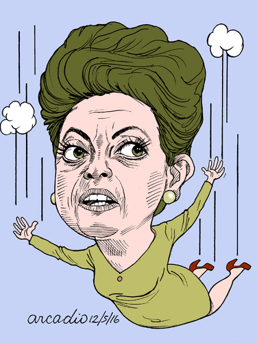 Cartoon: Dilma Rouseff (medium) by Cartoonarcadio tagged dilma,brazil,corruption,south,america,justice