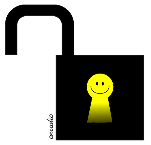 Cartoon: Freedom is synonymous with happi (medium) by Cartoonarcadio tagged happiness,freedom,dialogue,democracy