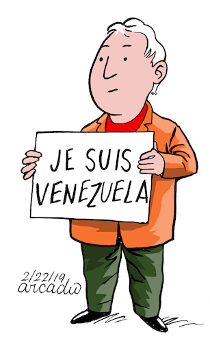 Cartoon: Je Suis Venezuela. (medium) by Cartoonarcadio tagged maduro,venezuela,libertad,latin,america
