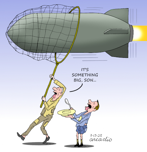 Cartoon: Missiles Instead of Food (medium) by Cartoonarcadio tagged food,war,children,hunger