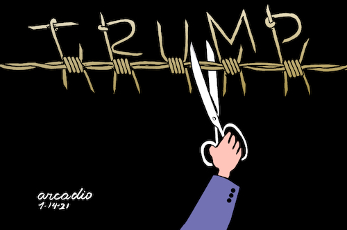 Cartoon: New impeachment against Trump. (medium) by Cartoonarcadio tagged trump,impeachment,washington,justice,politician