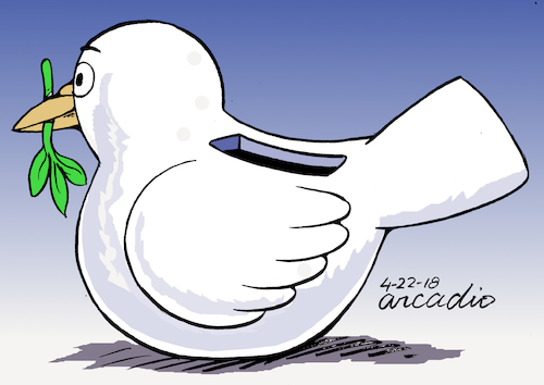 Cartoon: Preventive peace. (medium) by Cartoonarcadio tagged peace,dialogue,talks,friendship
