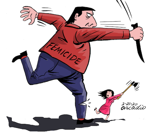 Cartoon: Stop Femicides. (medium) by Cartoonarcadio tagged man,women,violence,human,rights