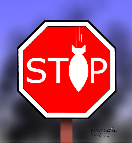 Cartoon: Stop the war. (medium) by Cartoonarcadio tagged peace,gaza,israel,lebanon,iran,middle,east