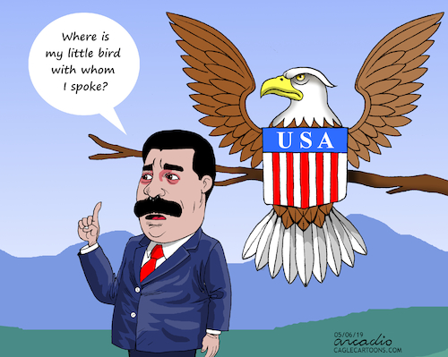 Cartoon: The new little bird of Maduro. (medium) by Cartoonarcadio tagged maduro,venezuela,latin,america,dictatorship