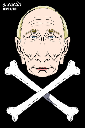 Cartoon: The poisonous Putin. (medium) by Cartoonarcadio tagged putin,russia,europe,moscow,kremlin,politician